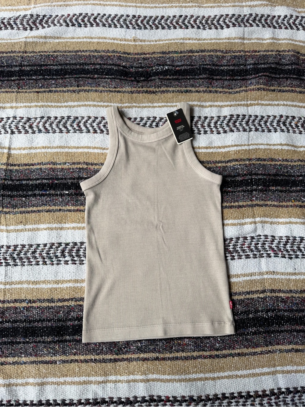 Levi's Ribbed Tank Top in Light Beige